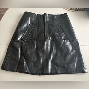 Shinestar Glossy Black Mini Skirt